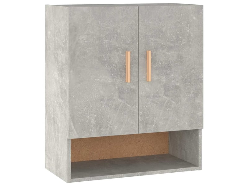  Armoire murale salon, meuble de rangement gris béton 60x31x70 cm bois d'ingénierie shl4188  - Conforama A