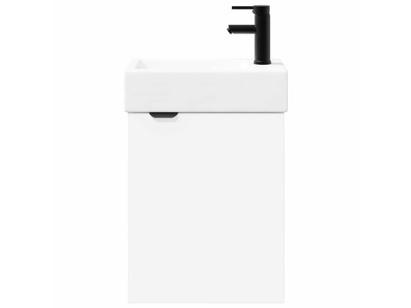  Meuble de salle de bain avec robinet blanc 45.5x22.5x84 cm shl6822  - Conforama E