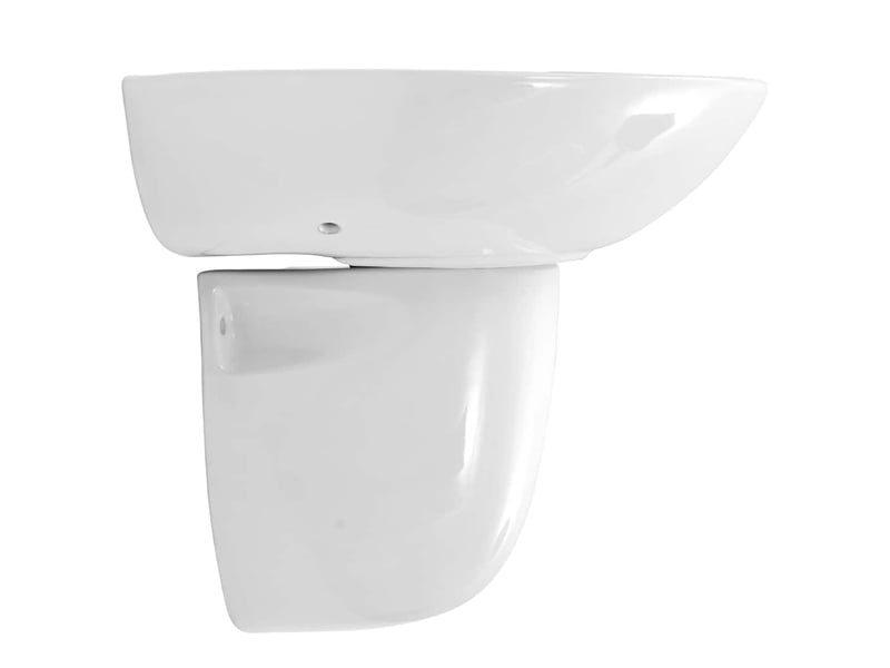  Lavabo de bain mural blanc 52 x 45 x 49 cm céramique émaillée cf65635  - Conforama D