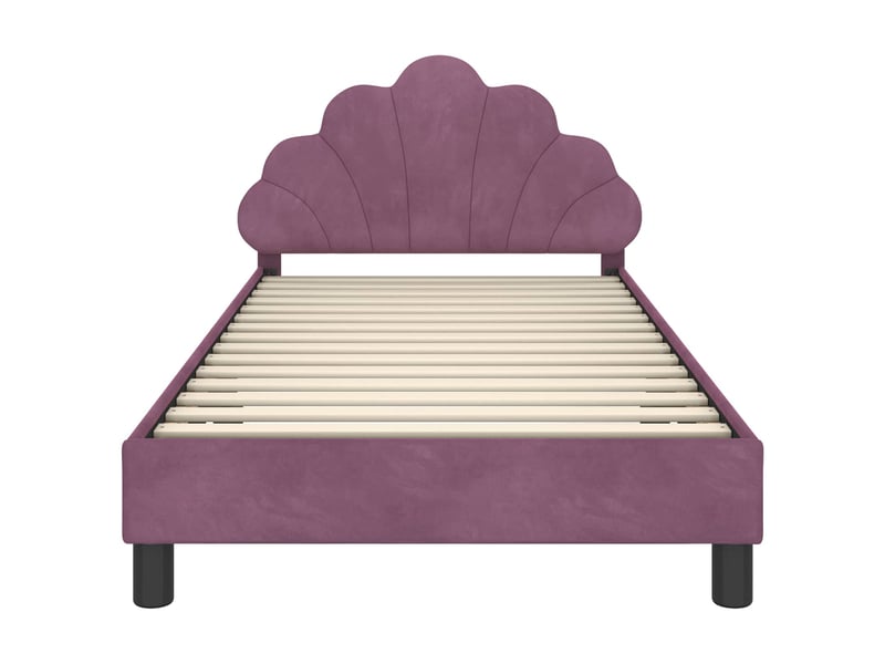  Cadre de lit pour enfants - lit jeune avec tête de lit pourpre 90 x 190 cm  - Conforama E