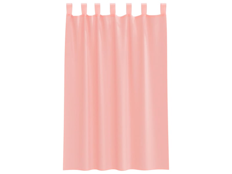  Lot de 2 rideaux en voile, voilages avec boucles rose 140x175 cm cf44313  - Conforama D