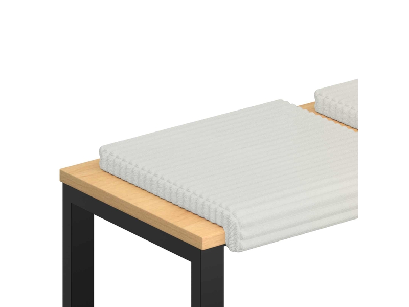  Lot de 4 coussins de banc, coussins d'assise, coussins pour chaisecanapé velours côtelé en peluche crème cf52604  - Conforama A
