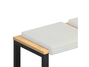 Lot de 4 coussins de banc, coussins d'assise, coussins pour chaisecanapé velours côtelé en peluche crème cf52604