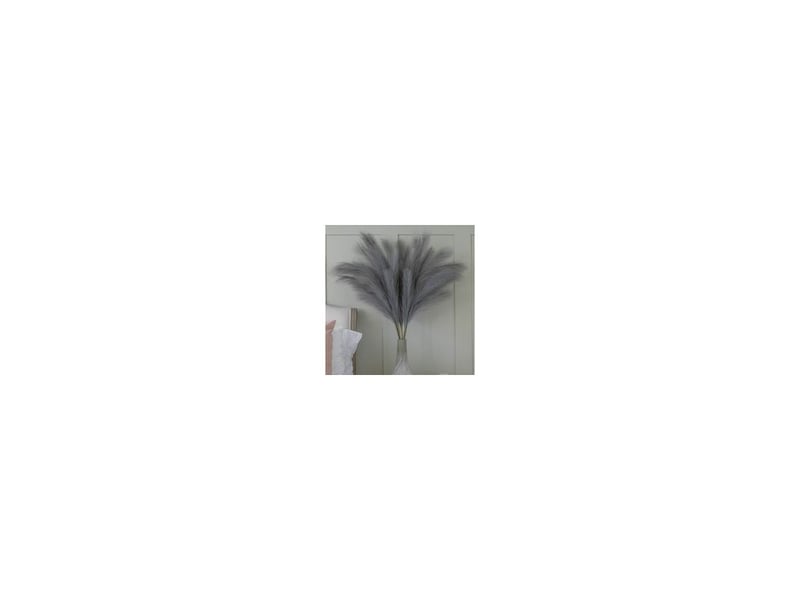  Grande herbe de pampa gris faux 5 tiges extra moelleux faux 70cm bouquet de fleurs plume salon home decor boho home decor grand vase table fleur mariage, gris  - Conforama B