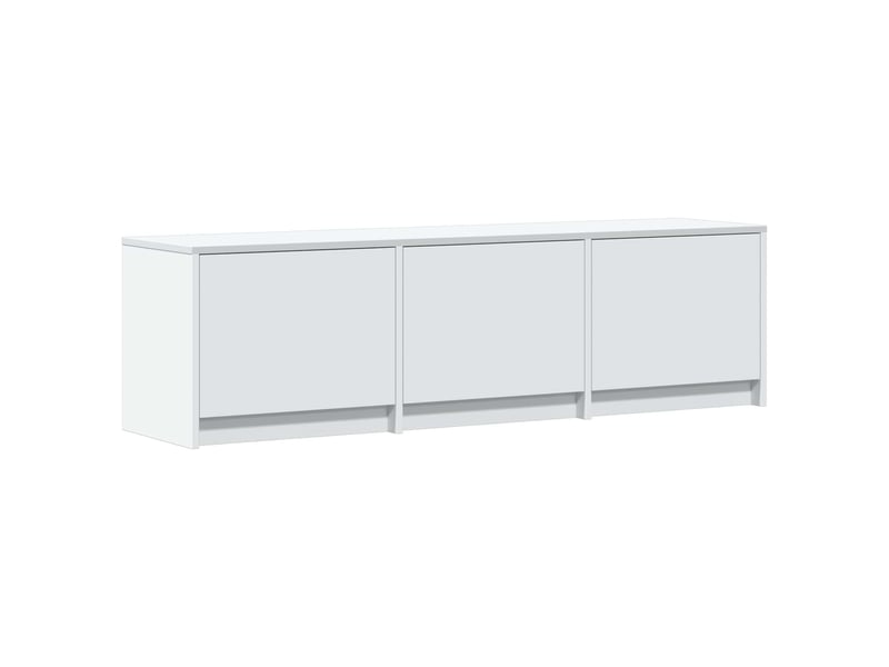  Meuble tv - banc tv - meuble de rangement avec led 140 x 34 x 40 cm blanc bois d’ingénierie  - Conforama E