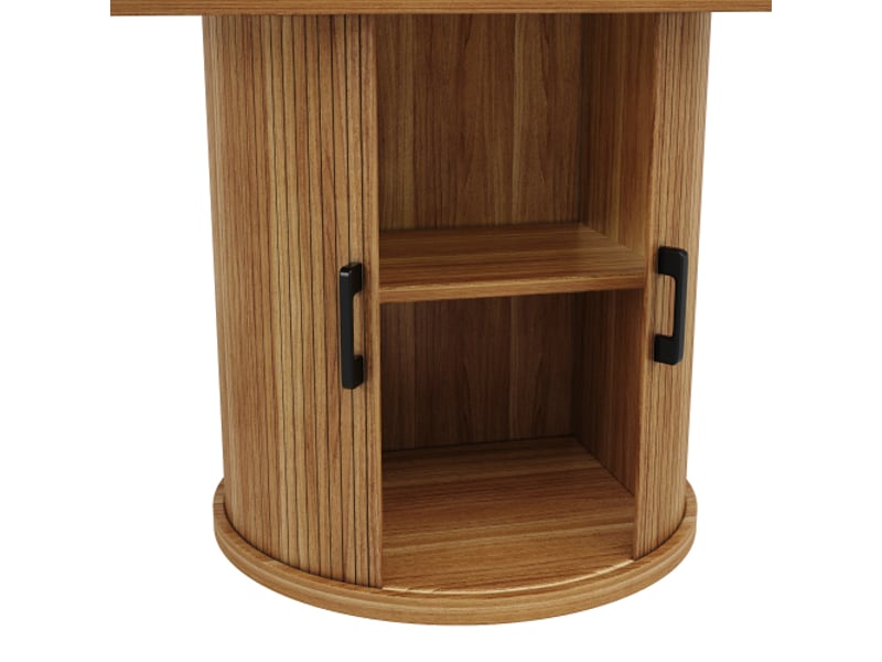 Table à manger extensible ronde 118-158 cm – s’allonge en ovale – noyernoir – jusqu’à 6 personnes - Conforama E