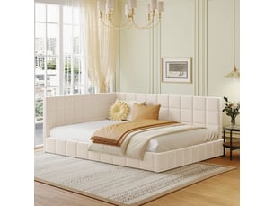 Lit banquette 140x200 cm <strong></strong> <strong>Fay Lum</strong> coloris beige