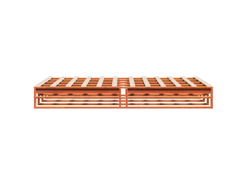  Lit double- lit adulte -  cadre de lit sans matelas  marron 140x190cm bois pin massif  - Conforama D