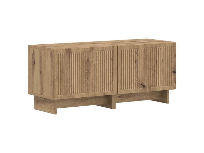  Meuble tv - banc tv - meuble de rangement led 5 pièces chêne artisanal bois d'ingénierie  - Conforama D