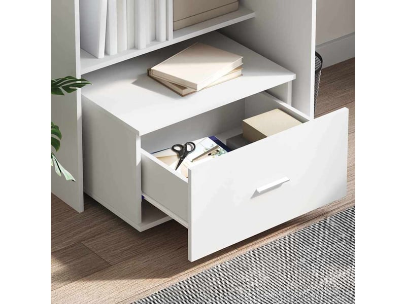  Armoire de rangement bureau, armoire à tiroirs 55 x 45 x 31 cm blanc  - Conforama D