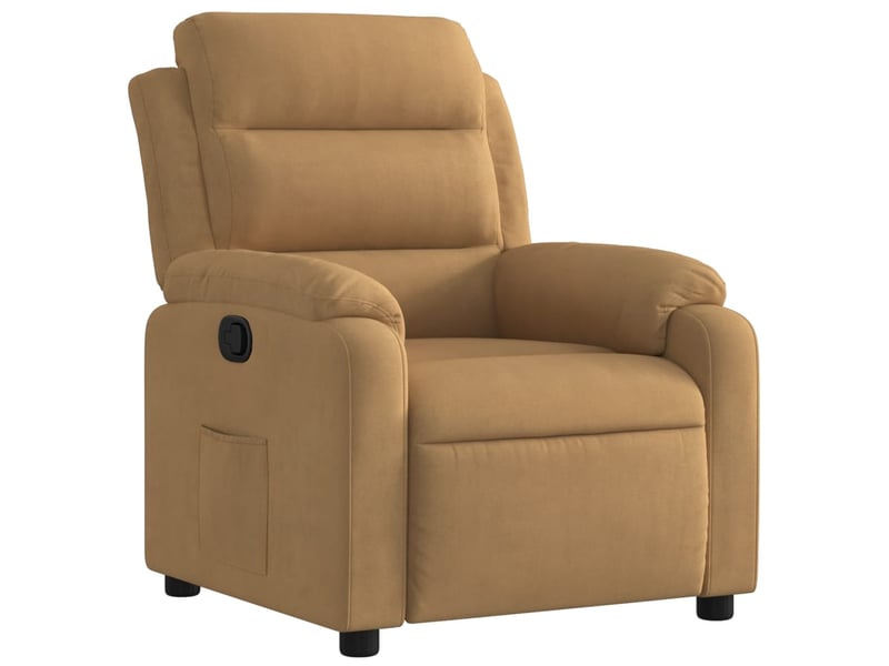  Vidaxl fauteuil inclinable marron velours  - Conforama A