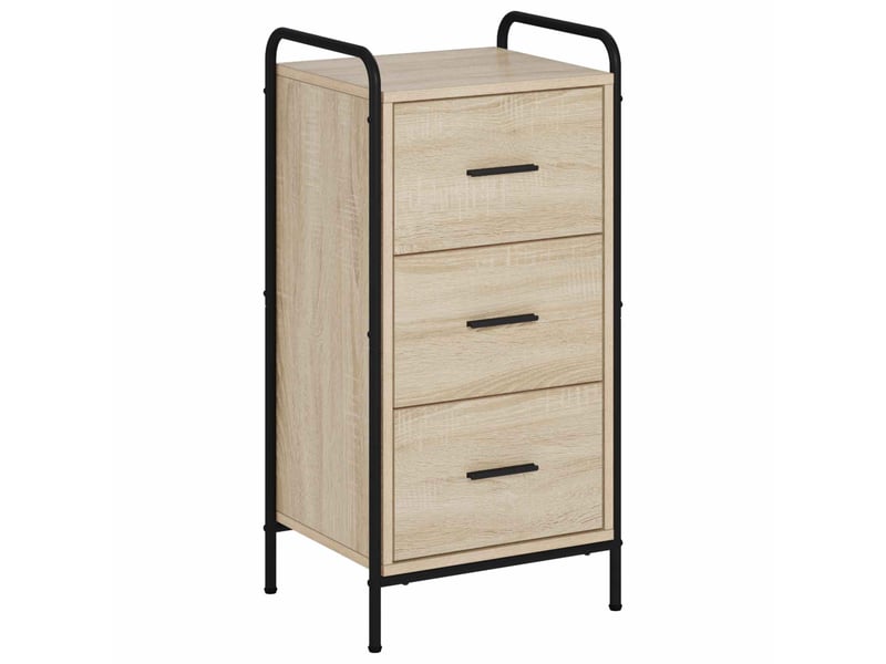  Buffet salon, buffet de rangement chêne sonoma 97x33x81 cm bois d'ingénierie shl16959  - Conforama A