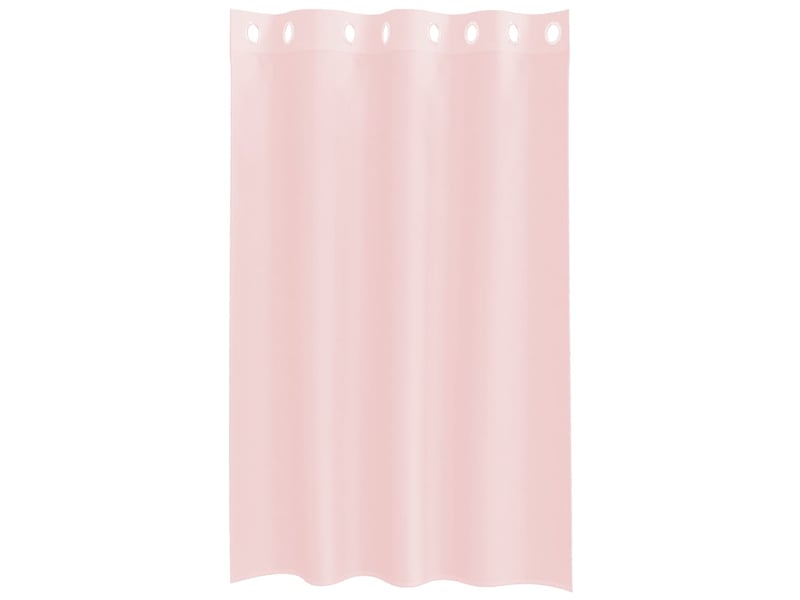 Lot de 2 rideaux en voile, voilages avec œillets rose clair 140x175 cm cf44402 - Conforama D