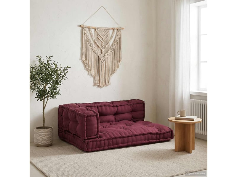  Coussin de canapé sur palette, coussin de chaise 3 pc tissu marron cf54212  - Conforama B