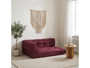 Coussin de canapé sur palette, coussin de chaise 3 pc tissu marron cf54212
