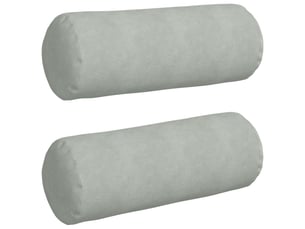 Lot de 2 coussins d'accent, coussins décoratifs, coussins lombaires gris clair ø 25 x 70 cm cf56730