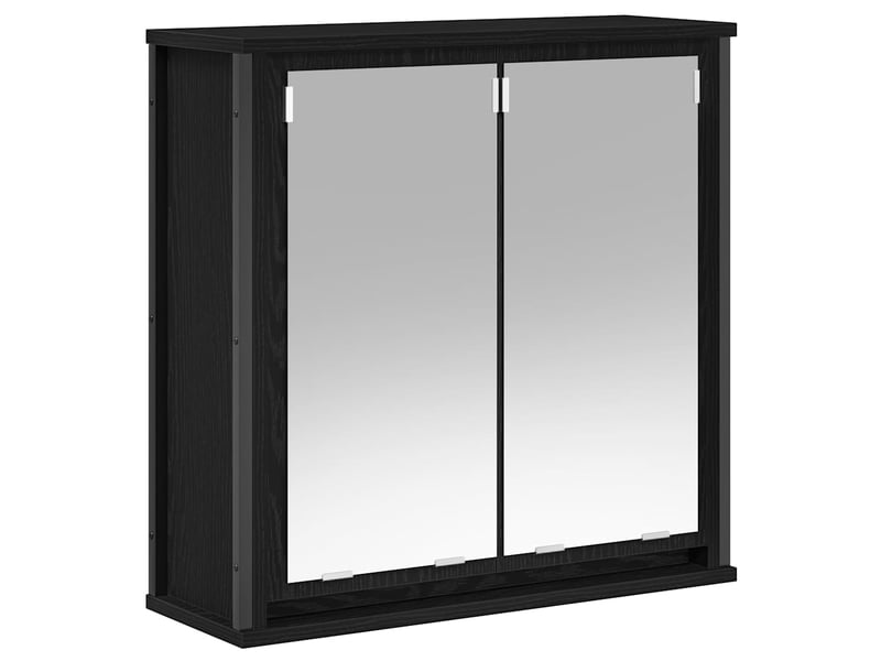 Ensemble de meubles de salle de bain 2 pcs en chêne noir et bois d'ingénierie  - Conforama D