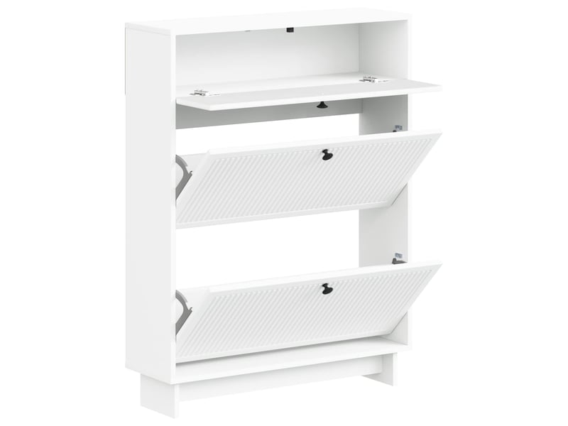  Meuble à chaussures, armoire à chaussures ede 78x24x103 cm bois d'ingénierie shl7131  - Conforama C
