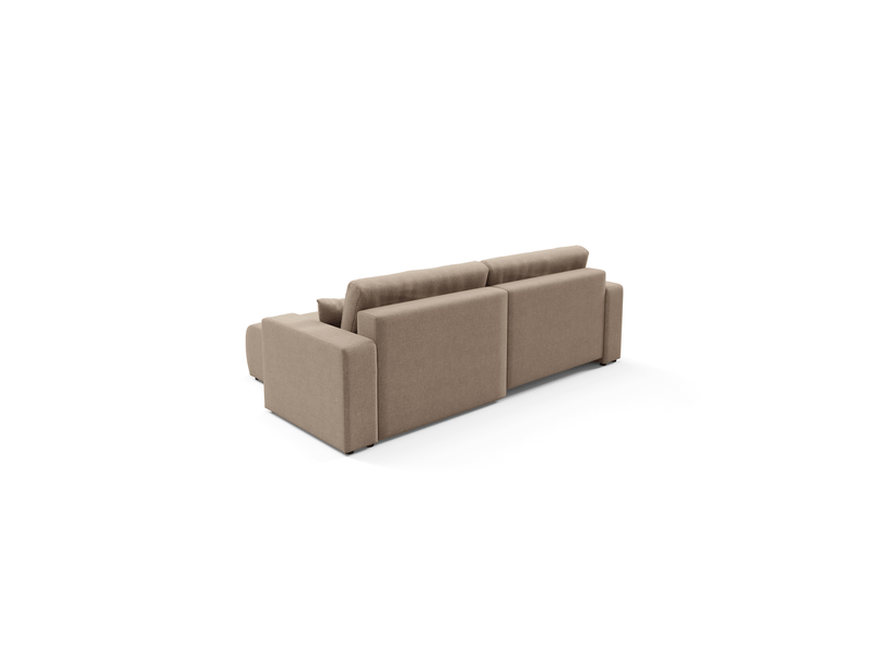 Canapé d'angle convertible molinio l marron - Conforama D