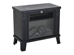 Cheminée électrique, poêle électrique, cheminée autoportante avec effet flamme, 6001200 w, métal, noir, 34 x 17 x 31 cm