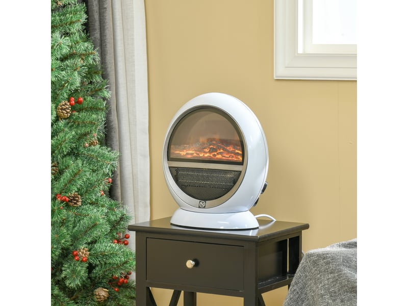  Cheminée électrique portable avec effet flamme rotative, puissance 1500 w, protection contre la surchauffe et le basculement, les pièces de 10 à 15 m²  - Conforama D