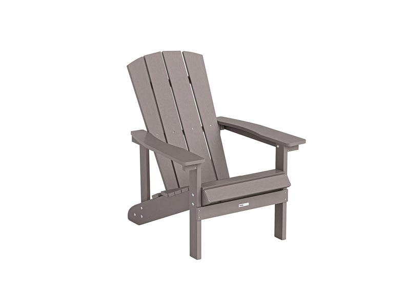  Home deluxe chaise de jardin farea – gris | chaise d'extérieur confortable avec tabouret en plastique hdpe pour terrasse et jardin  - Conforama C