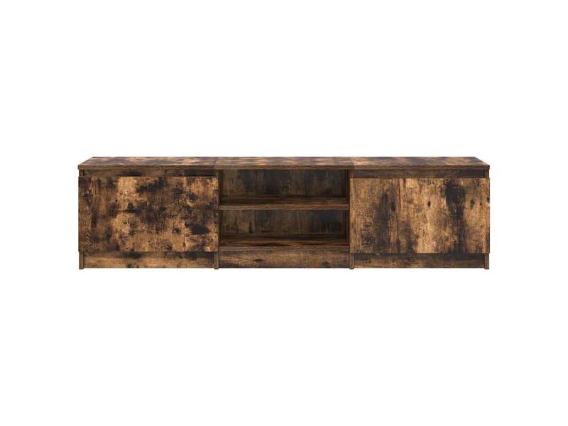  Meuble tv - banc tv - meuble de rangement chêne fumé 140x40x35,5 cm bois d'ingénierie  - Conforama E