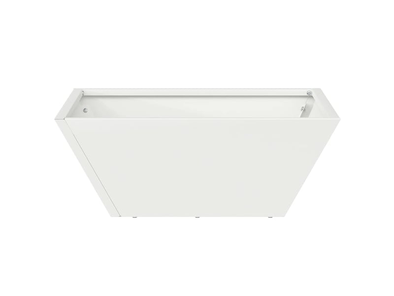 Jardinière - cache-pot de jardin blanc 40 x 40 x 15 cm acier laminé à froid - Conforama E