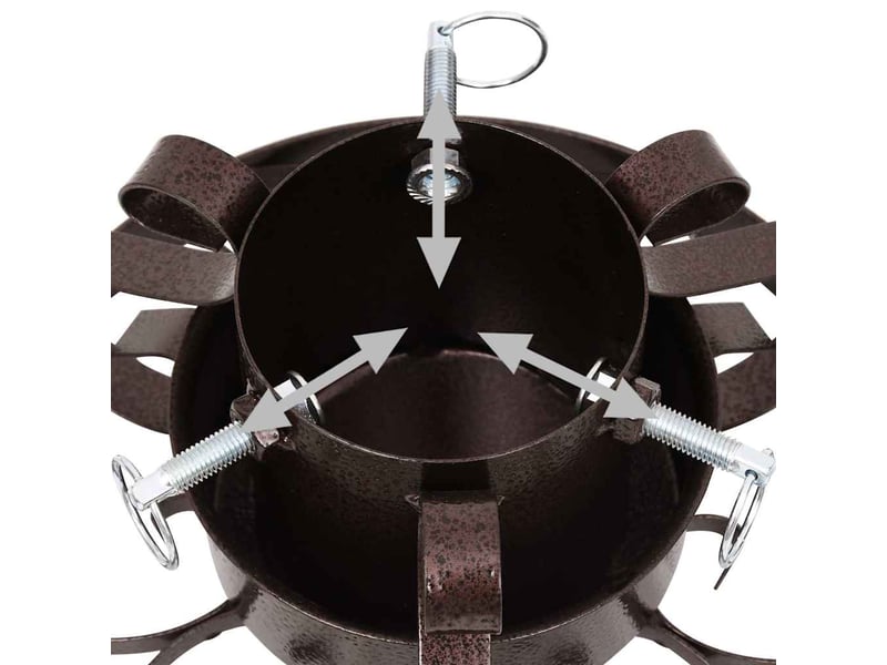  Support de sapin de noël cuivre antique 29x29x15,5 cm cf61978  - Conforama E
