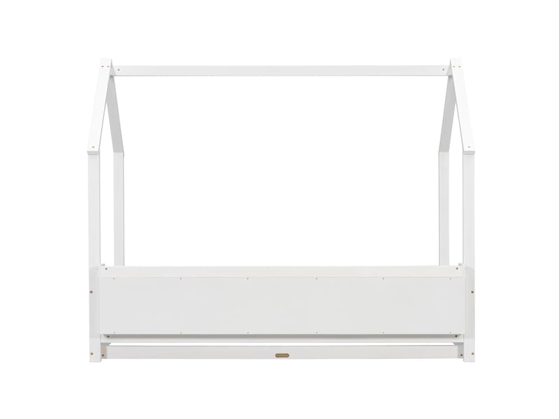  Lit cabane enfant 90x200 avec rangements et barrières blanc evryae  - Conforama E