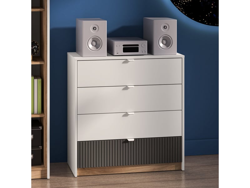  Selsey torino - commode - 82 cm - blanc Torino - Conforama B