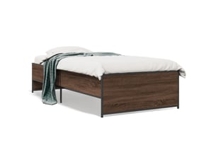 Lit simple 90x200 cm    coloris marron