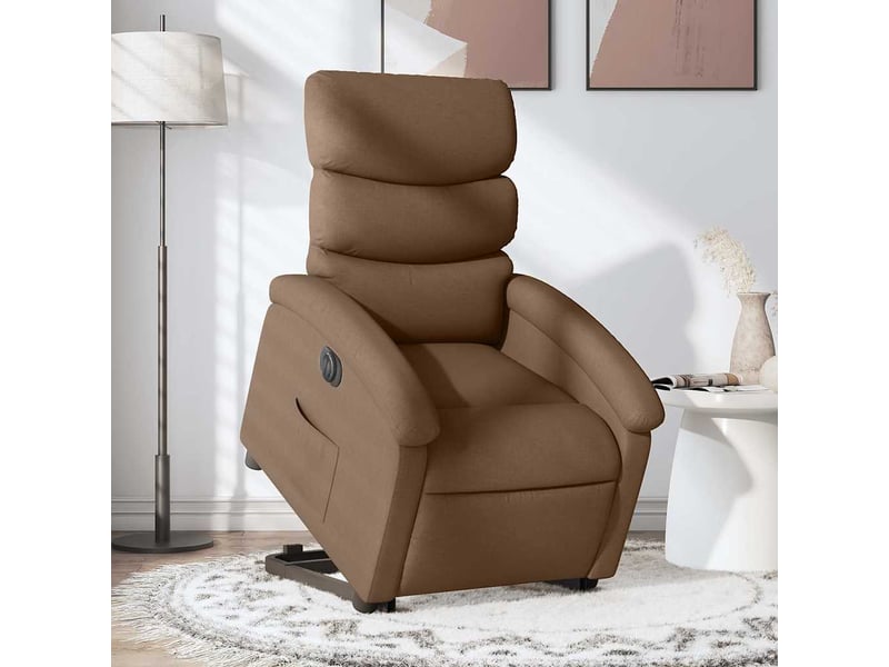  Fauteuil inclinable électrique, fauteuil relax salon marron tissu shl71074  - Conforama B