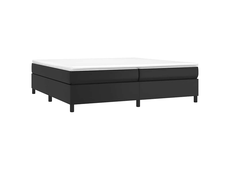  Lit double- lit adulte -  cadre de lit à lattes noir 200x200 cm similicuir  - Conforama B