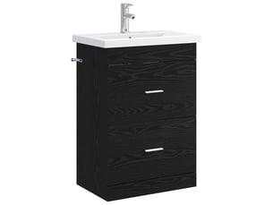 Ensemble de mobilier de salle de bain chêne noir shl8703