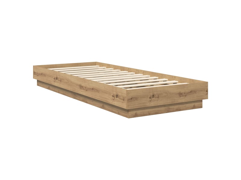  Lit simple- lit adulte -  cadre de lit au sol chêne artisanal 80 x 200 cm  - Conforama B