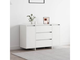 Buffet - bahut - meuble de rangement avec tiroir blanc 120 x 41 x 75 cm bois d'ingénierie