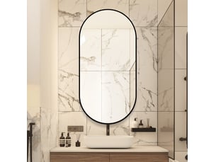 Miroir capsule à fixer coloris noir <strong>DESMIU</strong> <strong></strong> - 120 cm x 60 cm