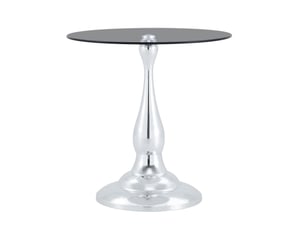 Table basse rond(e) coloris argenté FLORAGRACE  - 50 cmx50 cm