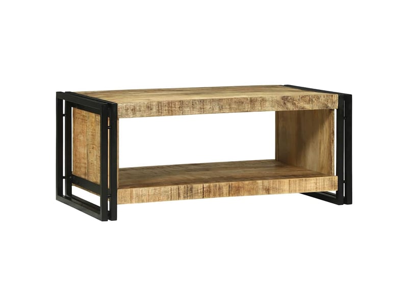  Table basse rectangulaire | table de salon marron 90 x 50 x 38 cm bois de mangue massif  - Conforama A