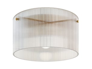Plafonnier moderne en métal avec abat-jour en acrylique, compatible ampoules halogènes et led