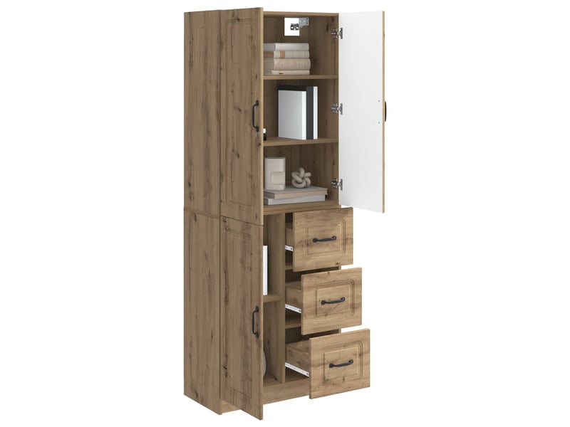 Buffet - ensemble de meubles 2 pc chêne artisanal bois d'ingénierie  - Conforama C