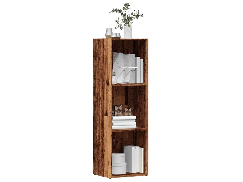  Bibliothèque, meuble de rangement salon vieux bois 36x30x114 cm bois d'ingénierie  - Conforama B