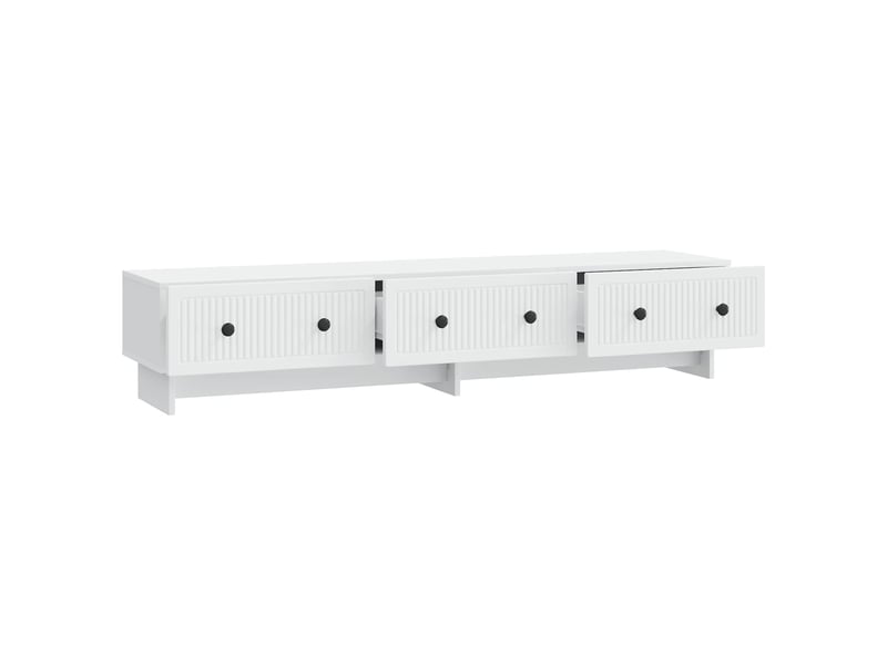  Meuble tv - banc tv - meuble de rangement blanc 147 x 34,5 x 30 cm bois d'ingénierie  - Conforama D