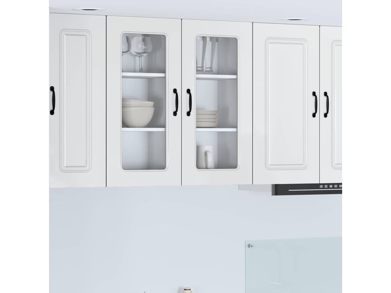  Meuble mural de cuisine | armoire de cuisine blanc brillant 40x31x80cm shl8369  - Conforama B