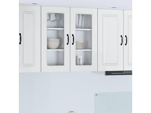 Meuble mural de cuisine | armoire de cuisine blanc brillant 40x31x80cm shl8369