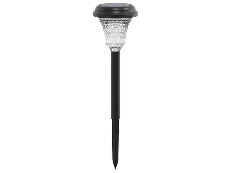  Lot de 12 lampes solaires d'allée design moderne extérieur 8,5 x 31 cm en ps noir 02_0056663  - Conforama D