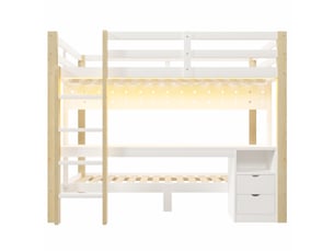 Lit mezzanine 90x200 cm <strong>ZOVIRA</strong>  <strong></strong> coloris bicolore