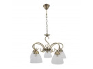 Fabrilamp jaipur, lampe classique, 5xe14, cuir, 50-94 x 46 x 46 cm