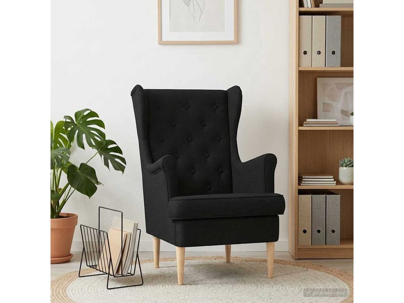 Vidaxl fauteuil noir tissu  - Conforama B